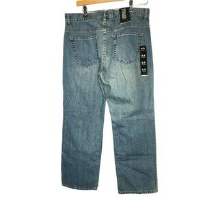 Old Navy Jeans Straight Leg Mens 34x30 Distressed NWT Medium Wash Pants Trousers